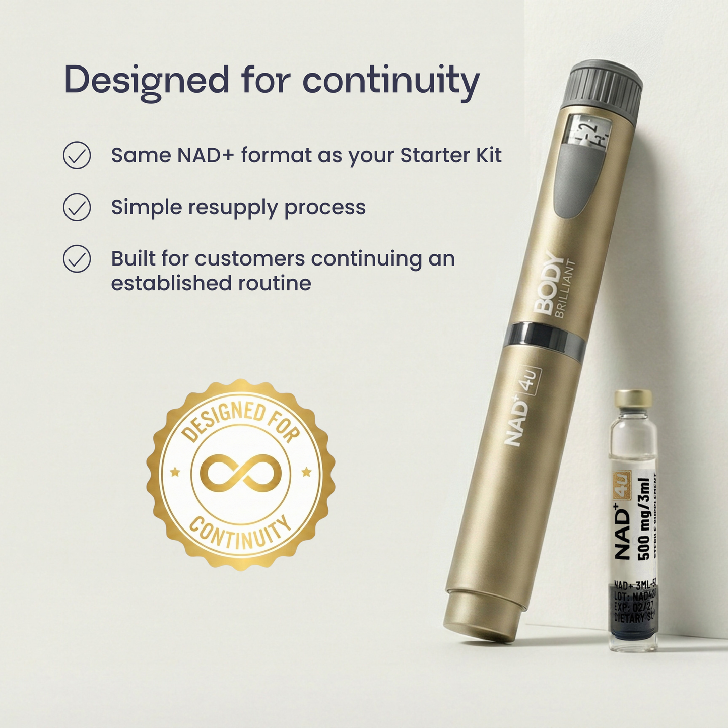 إعادة تزويد قلم NAD+ 4u