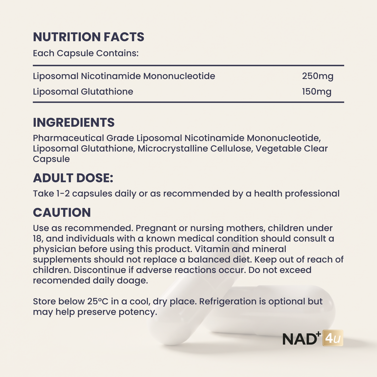 Liposomal NMN+Glutathione Supplement
